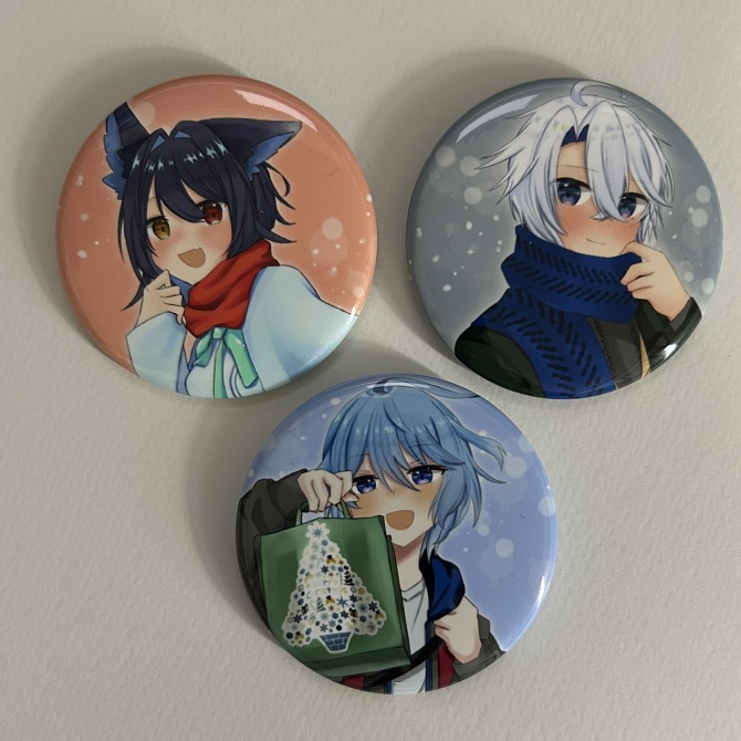 Caprista+葵葉柚月_オリジナル缶バッジ2023