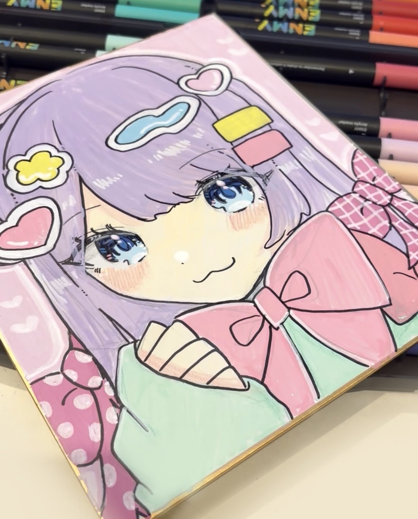 色紙原画 アクリルペンアナログイラスト