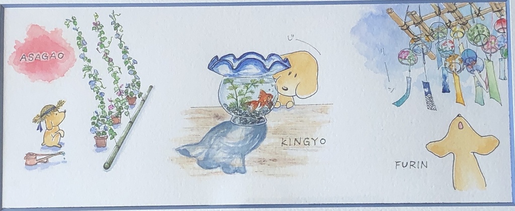 水彩画「暑気払い Ⅲ」