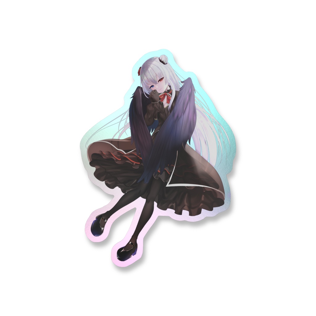 不可解 🤍 オーロラスマホステッカー 🥀