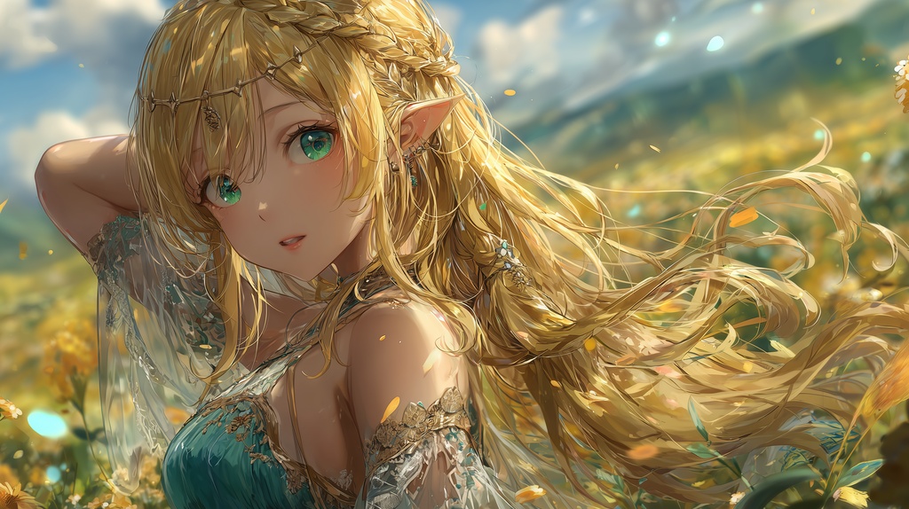 風を抱くエルフの花園 - The Elven Meadow of Whispering Winds