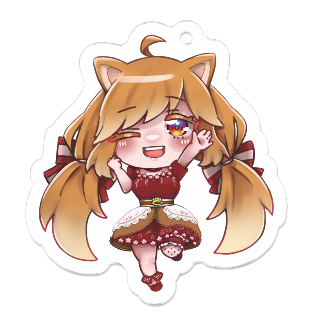 柴園わんこのチャンネル登録者数1000人突破記念記念グッズ(アクリルキーホルダー)