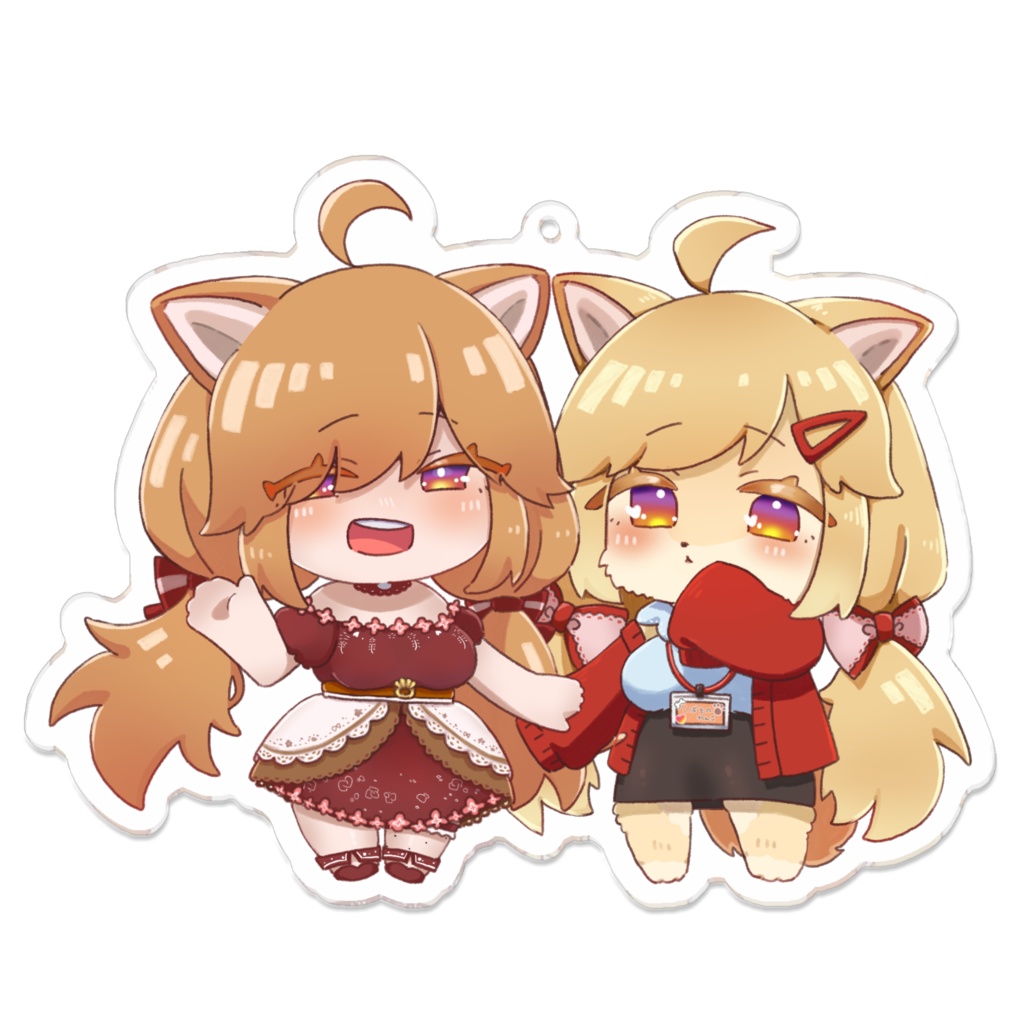 柴園わんこ3周年記念アクリルキーホルダー(ひとわんこ×ケモわんこ)