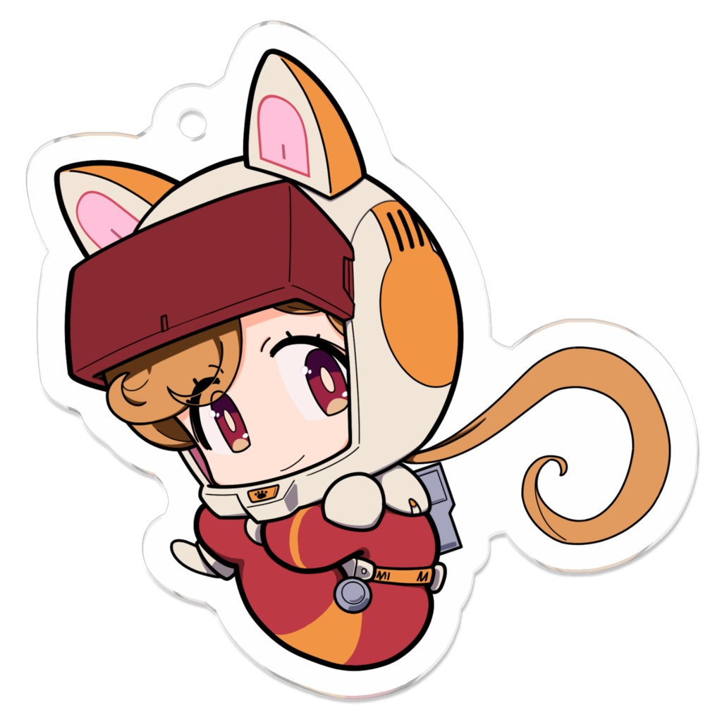 柴園わんこ4周年記念アクリルキーホルダー(まっすぐ500m言って左に90度曲がったわんこバージョン)