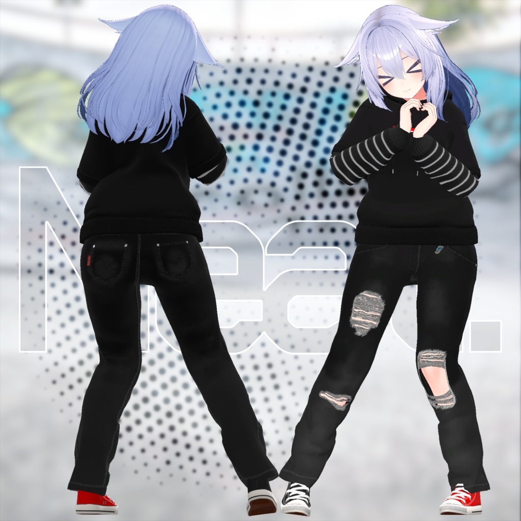 『Neat.』Skater - スケーター - Denim Jeans デニム ジーンズ - Hoodie パーカー - Converse コンバース