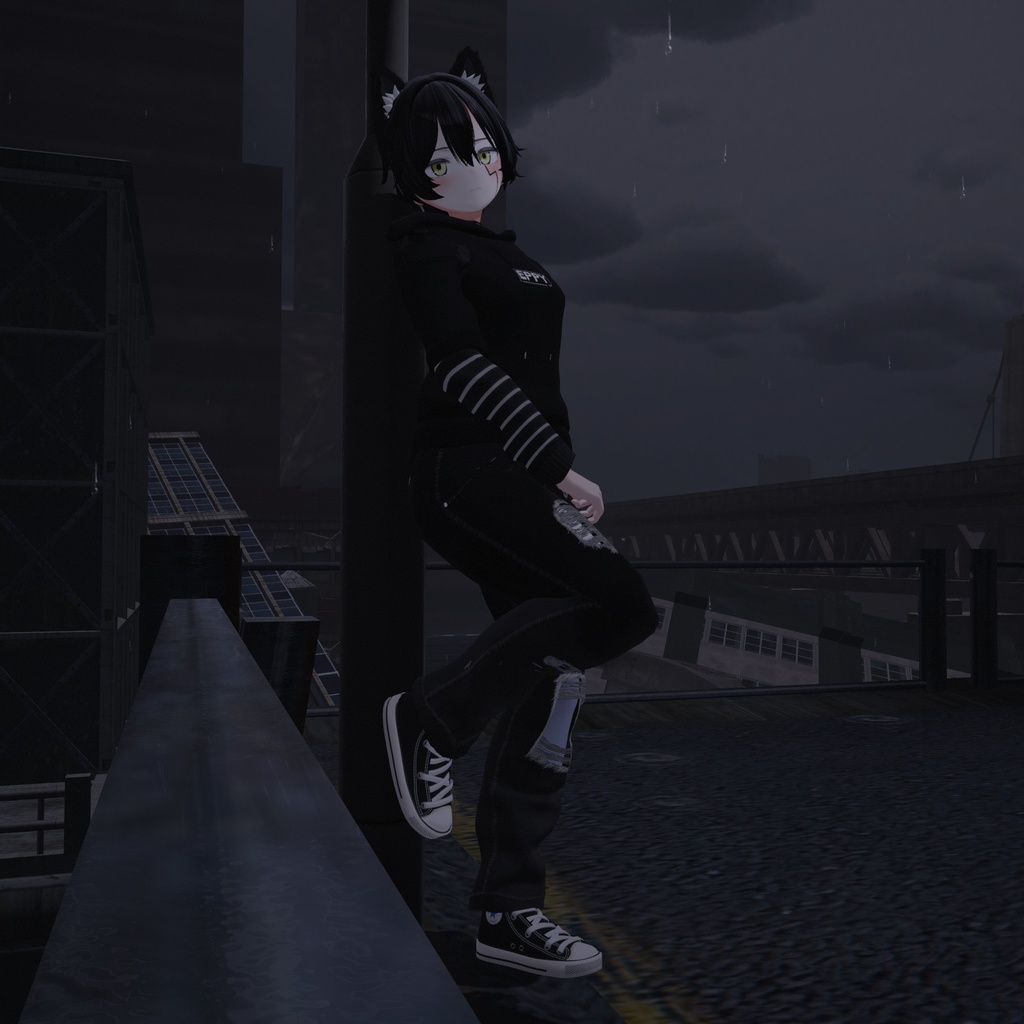 『Neat.』Skater - スケーター - Denim Jeans デニム ジーンズ - Hoodie パーカー - Converse コンバース