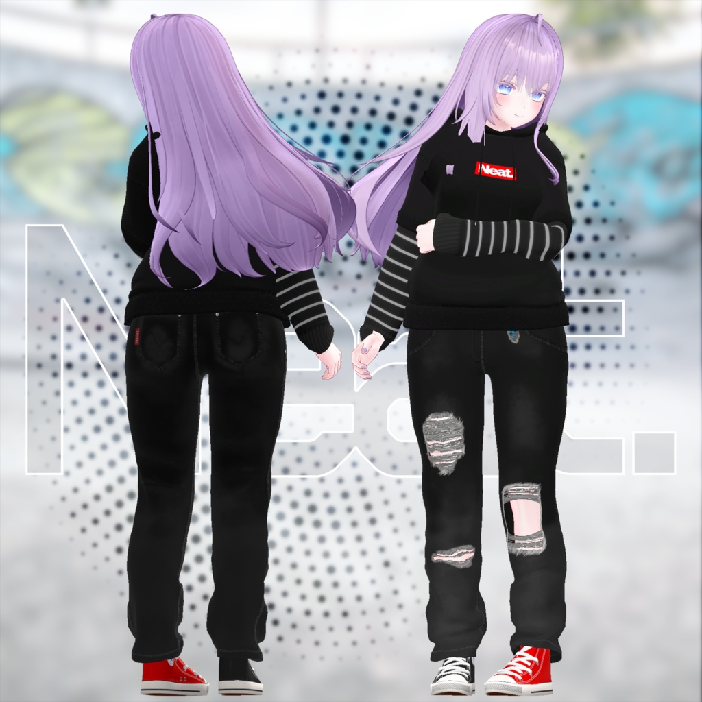 『Neat.』Skater - スケーター - Denim Jeans デニム ジーンズ - Hoodie パーカー - Converse コンバース