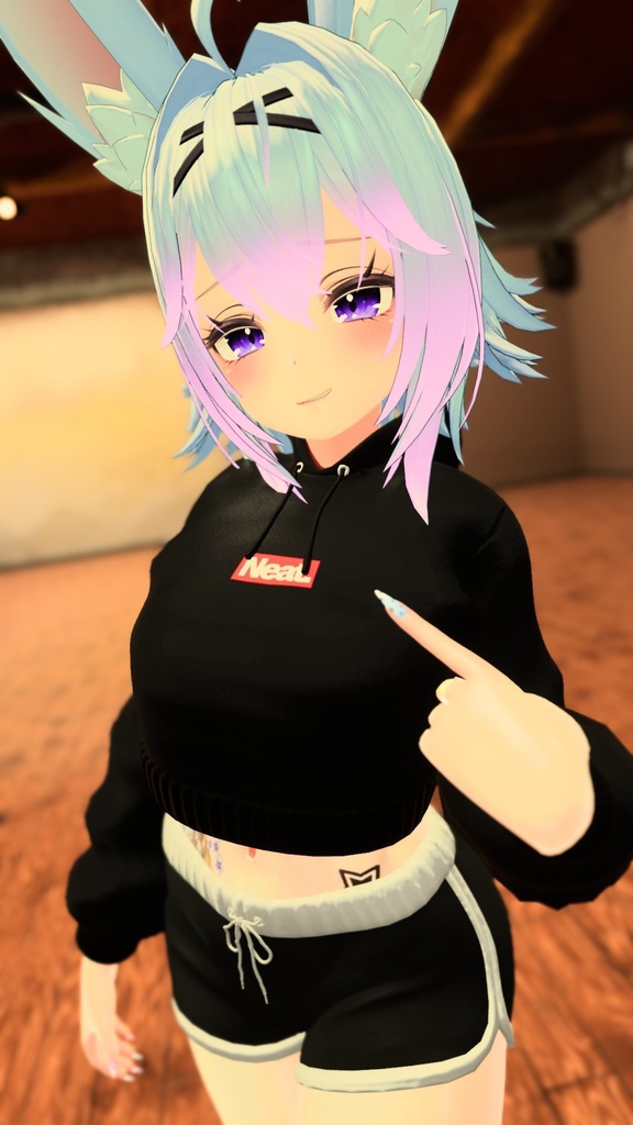 Neat - Crop Hoodie クロップパーカー パーカー