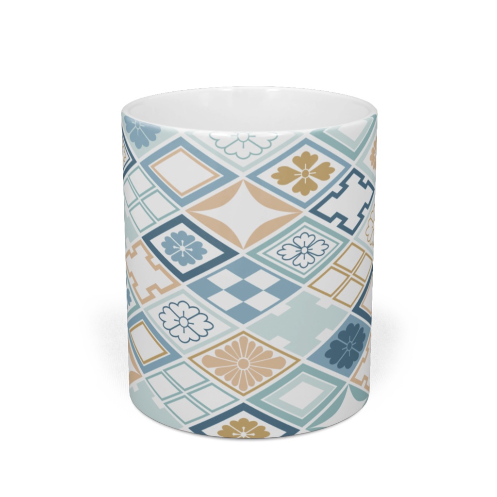 菱文様マグカップ