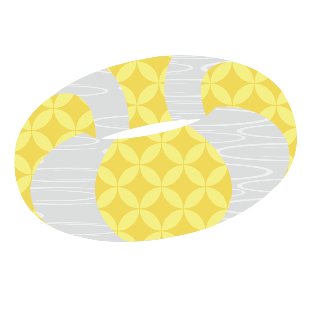 和柄浮き輪Tシャツ白