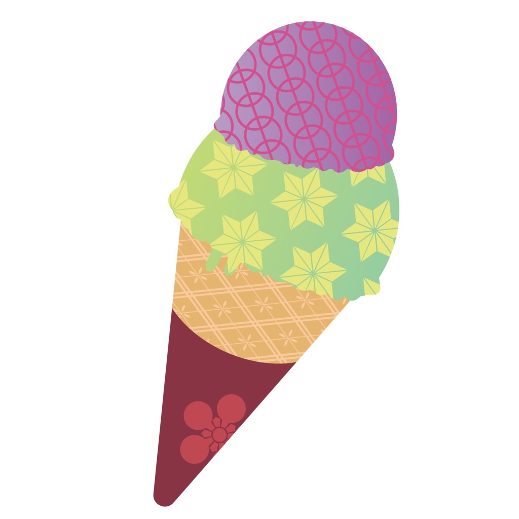 和柄アイスクリームアクリルキーホルダー