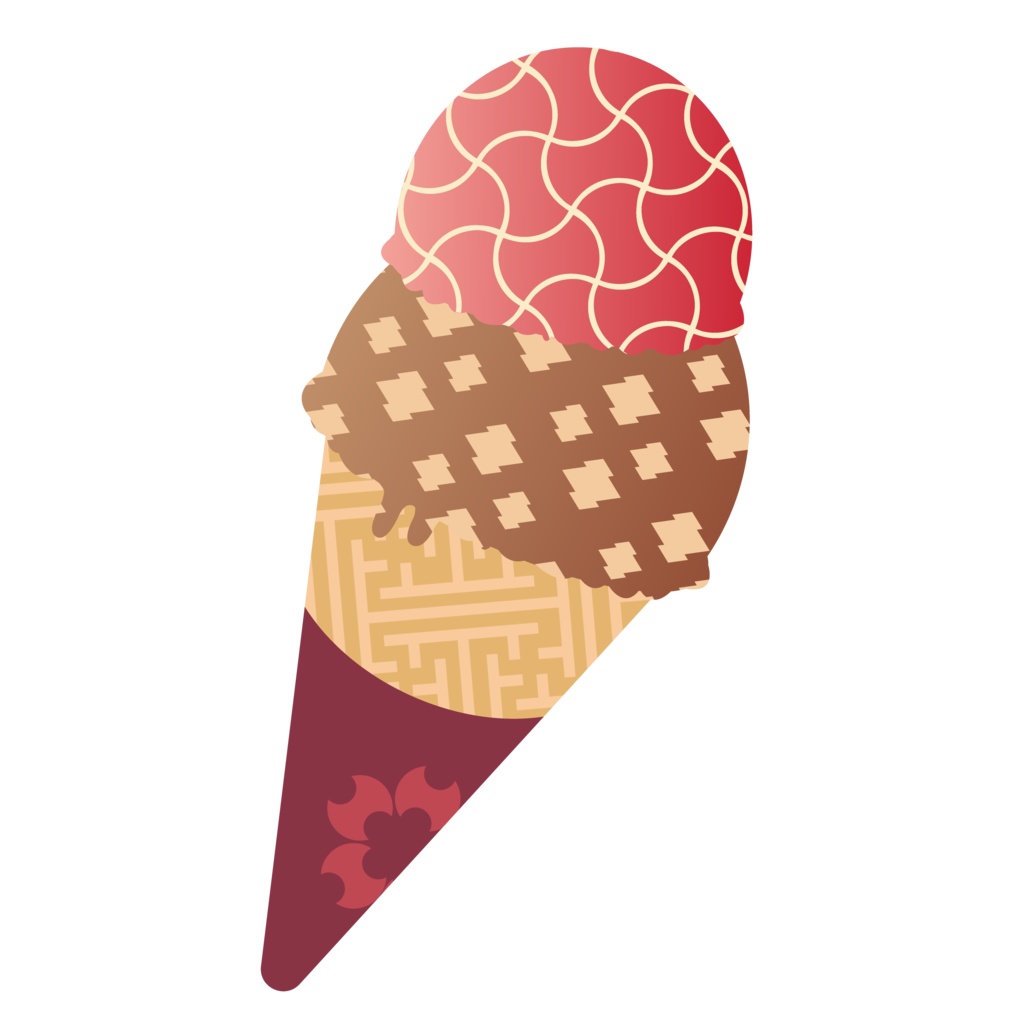 和柄アイスクリームアクリルキーホルダー