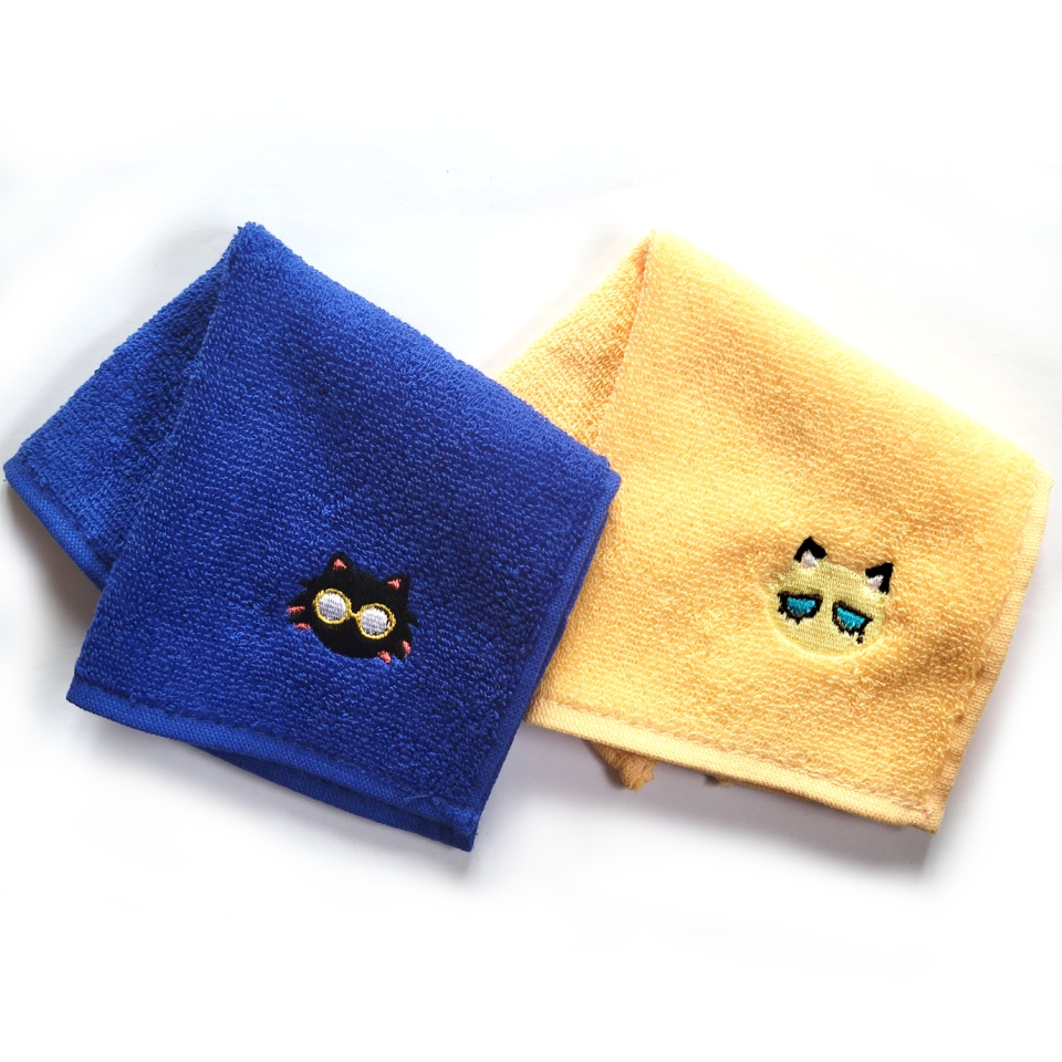 刺繍ハンカチ（さめニャン・ししコヤ）