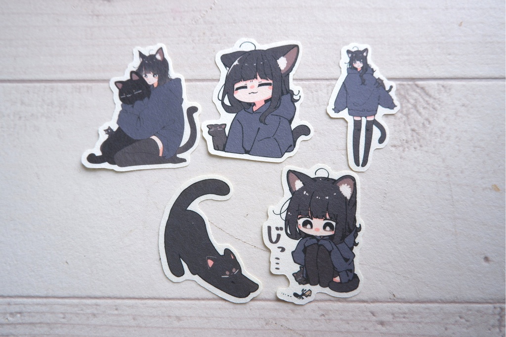 ステッカーセット 黒猫