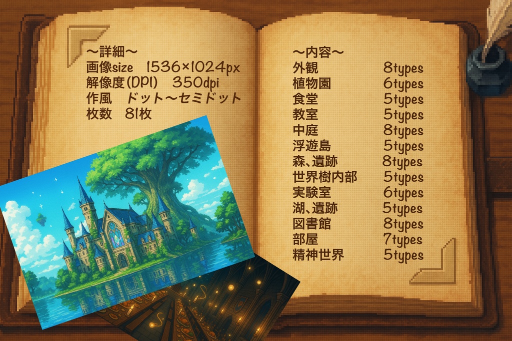 【ドット風】ファンタジー背景〜第1集〜(全81枚)