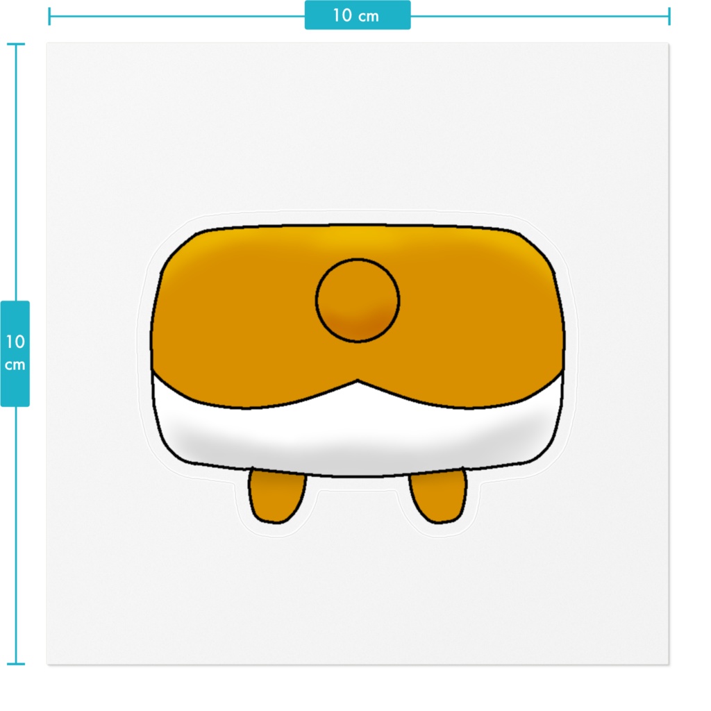 コーギー犬のおしりステッカー