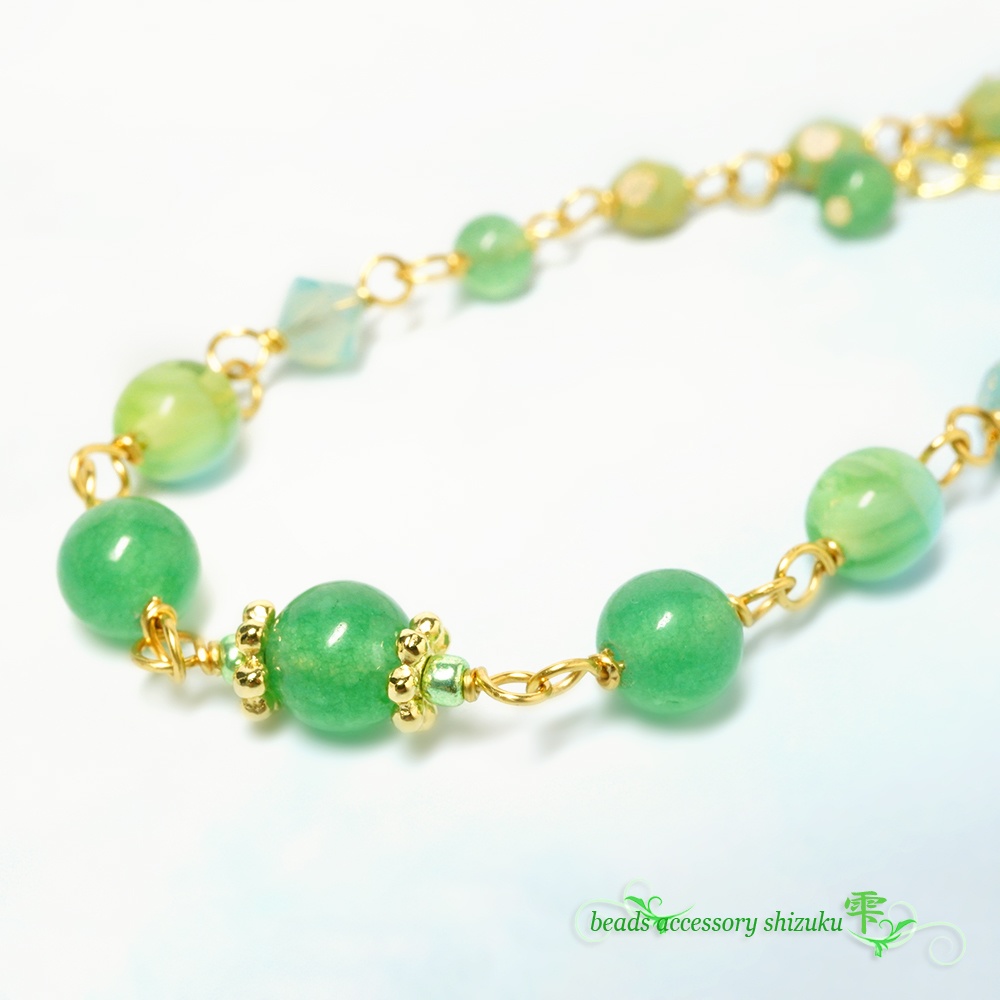 【5月誕生石】天然石ブレスレットS*グリーンアベンチュリン