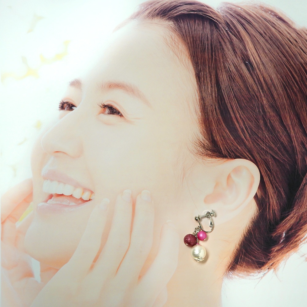 3色パールイヤリング