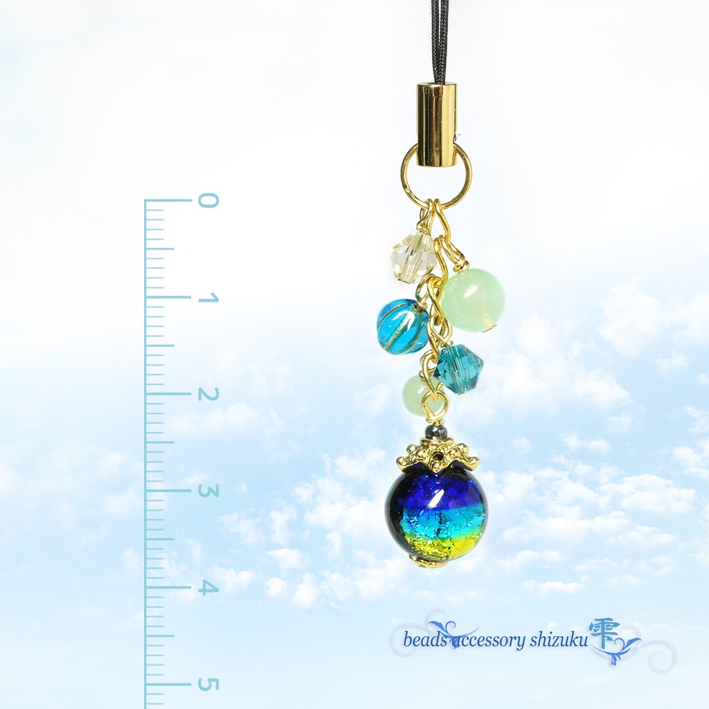 【蓄光】ホタル玉ストラップmini*ケラママリン