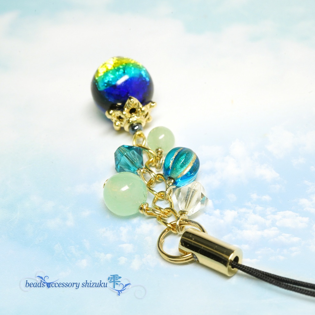 【蓄光】ホタル玉ストラップmini*ケラママリン