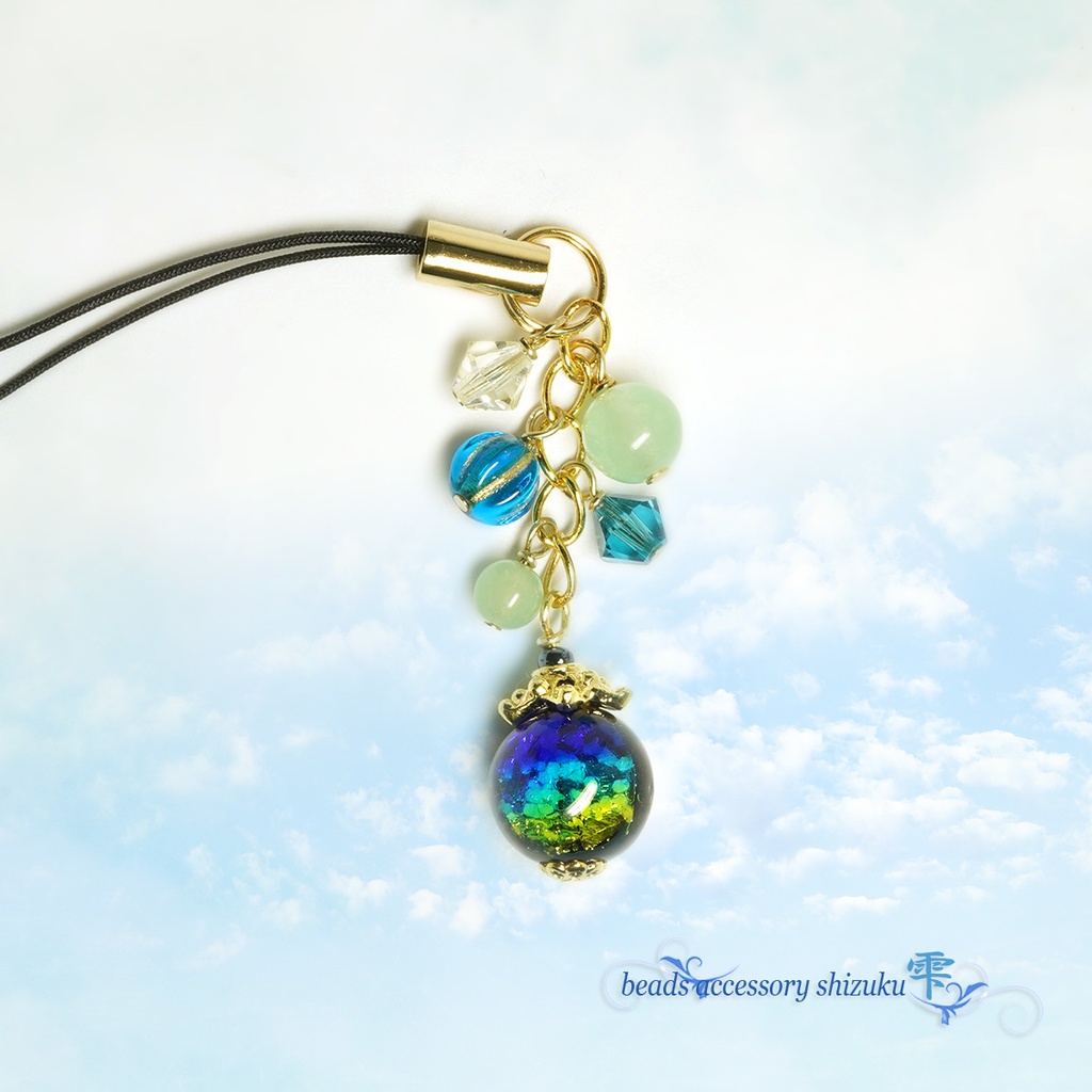 【蓄光】ホタル玉ストラップmini＊ケラママリン