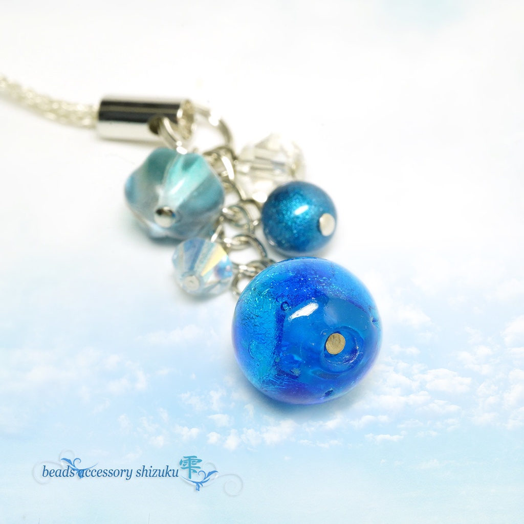 【蓄光】ホタル玉ストラップmini*ブルー