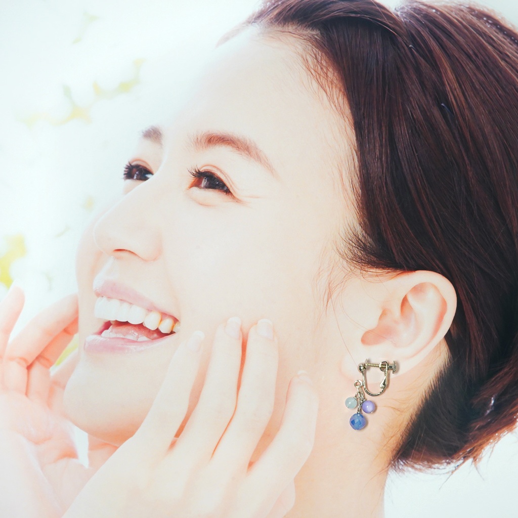 カルセドニー3イヤリング/ピアス