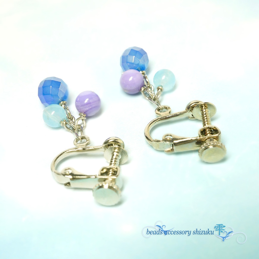 カルセドニー3イヤリング/ピアス