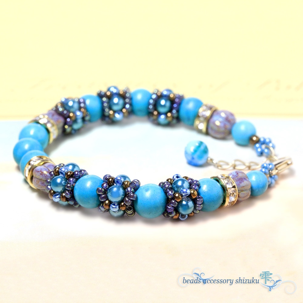 天然石ブレスレット*マグネサイトターコイズ