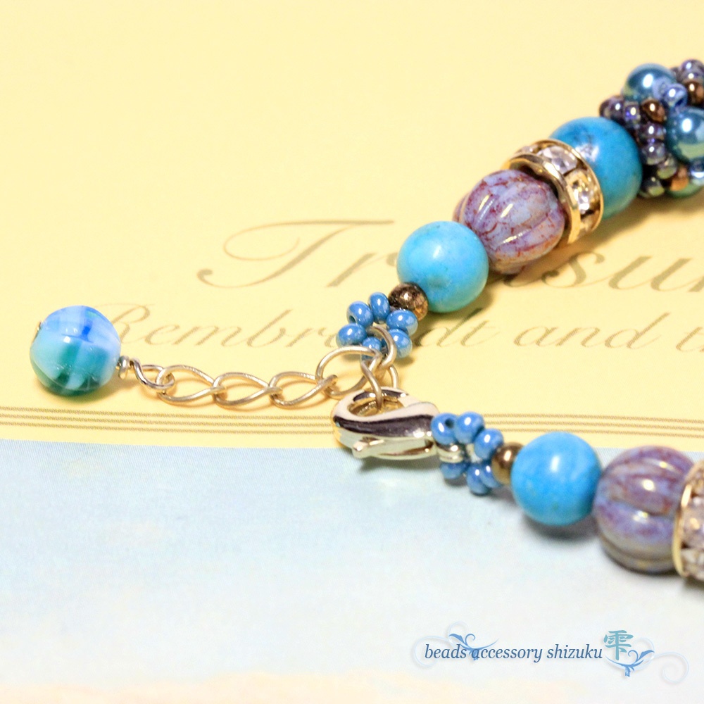 天然石ブレスレット*マグネサイトターコイズ