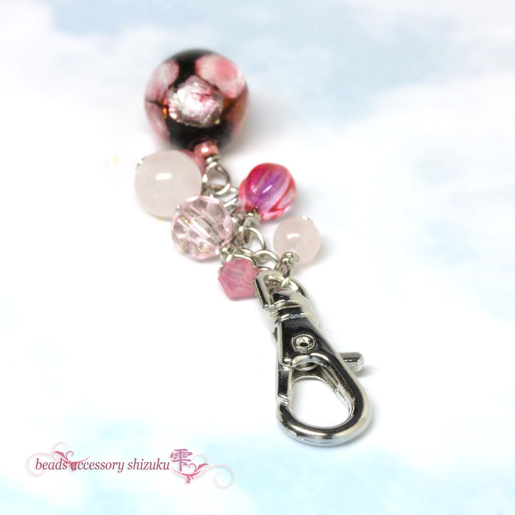 ホタル玉キーホルダー*ピンク