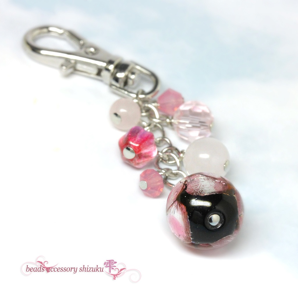 ホタル玉キーホルダー*ピンク