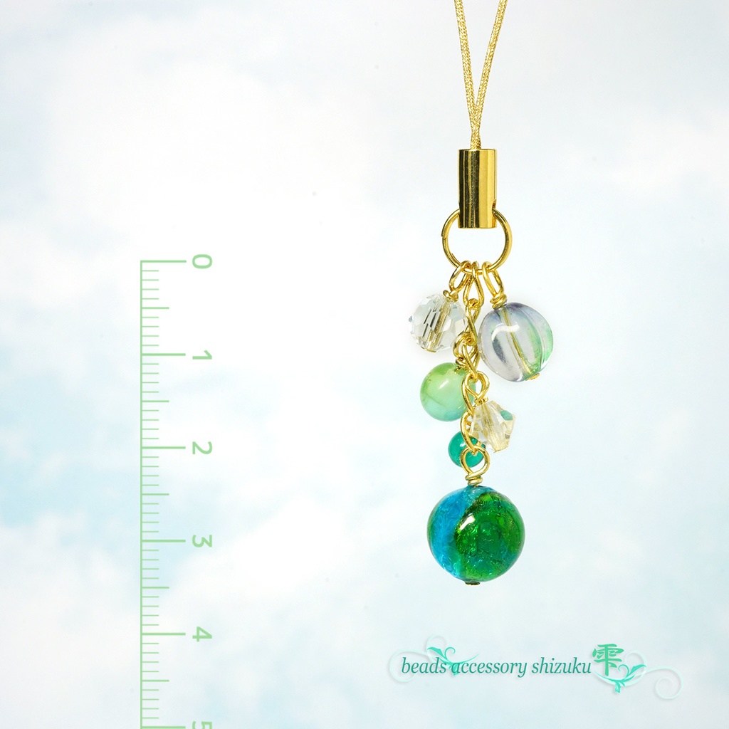 【蓄光】ホタル玉ストラップmini*イヘヤマリン