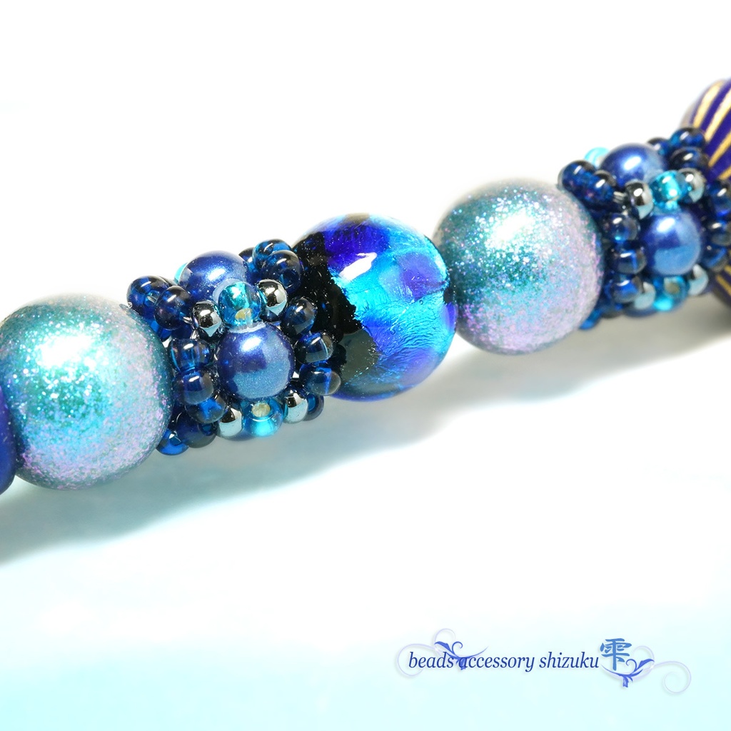 ホタル玉ビーズボールペン*オリエンタルブルー