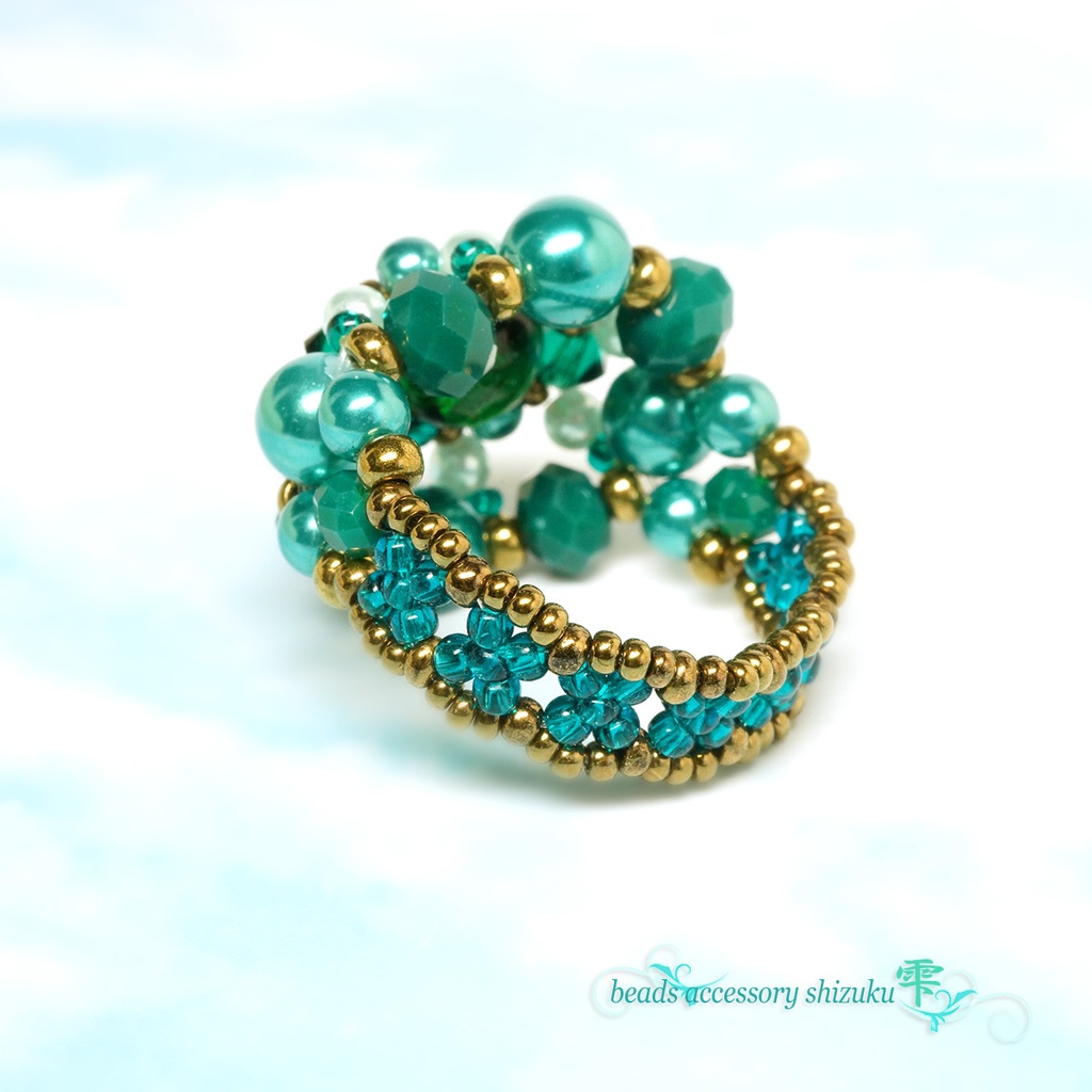 ホタル玉リングB*エメラルド