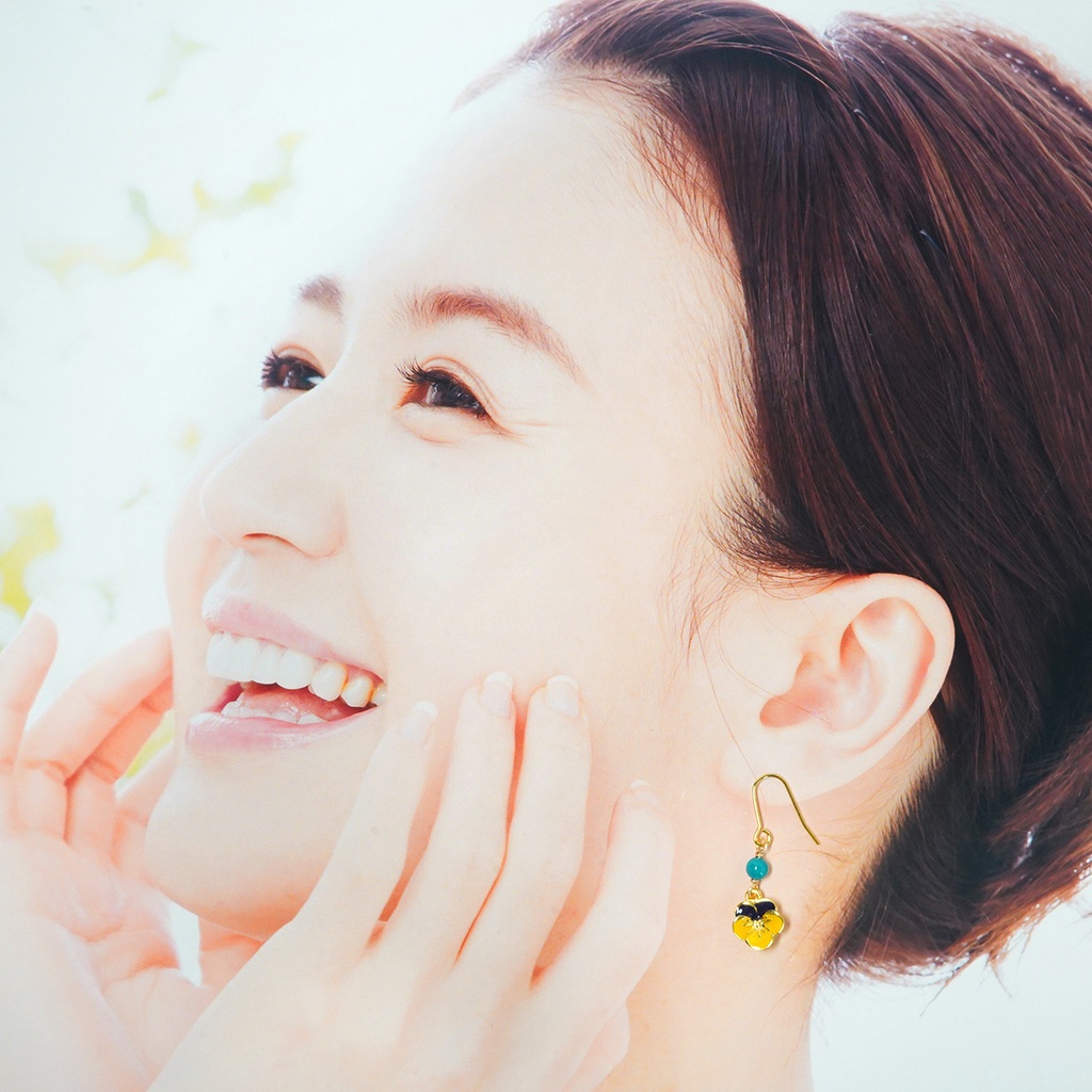 ビオラのリゾートピアス*ターコイズ