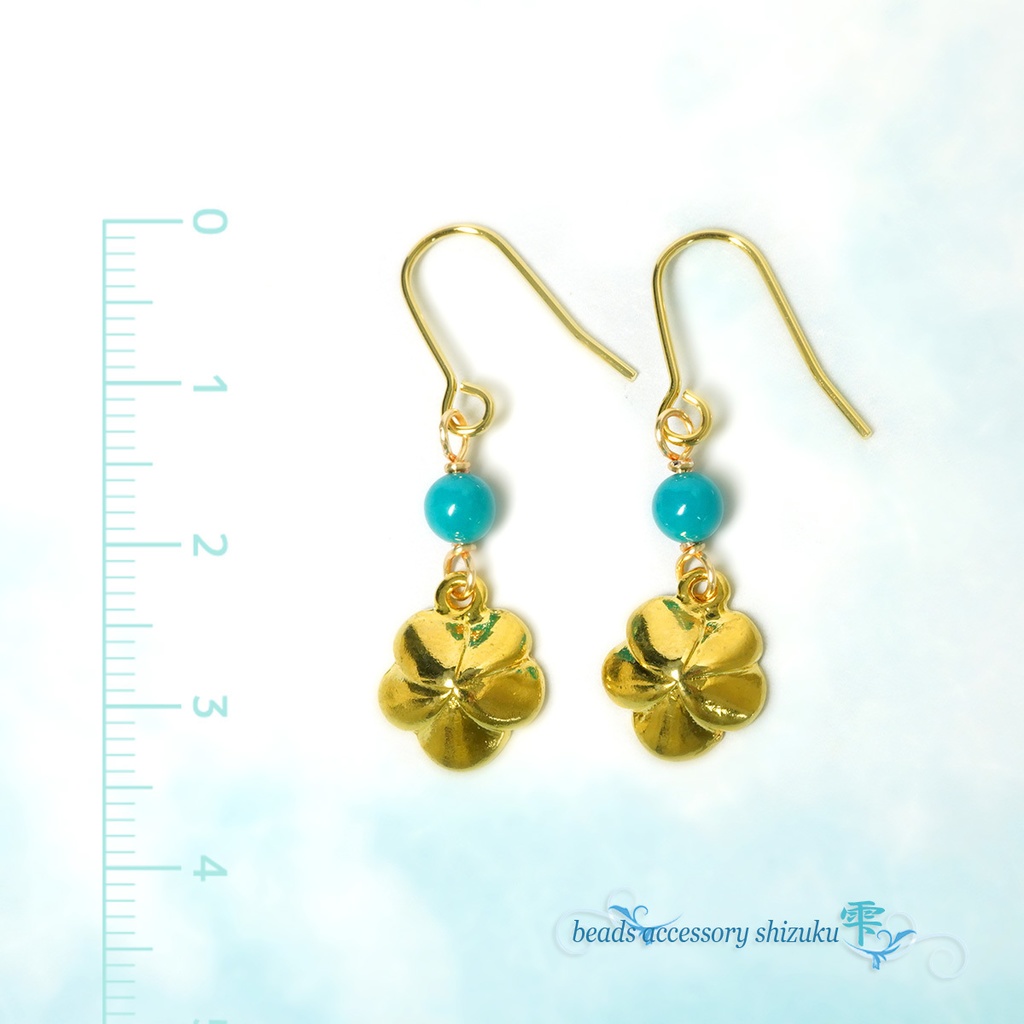 ビオラのリゾートピアス*ターコイズ