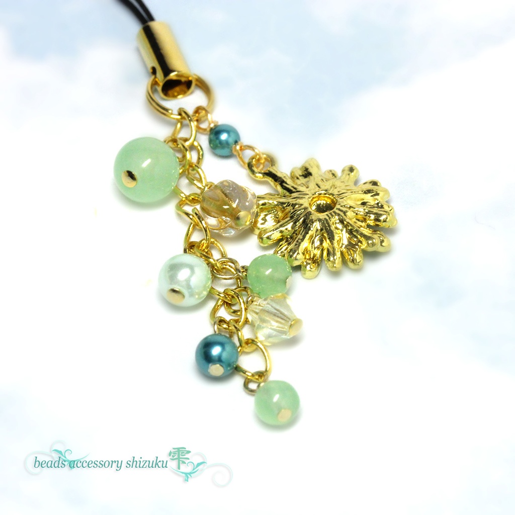 デイジーストラップ*グリーンカルセドニー