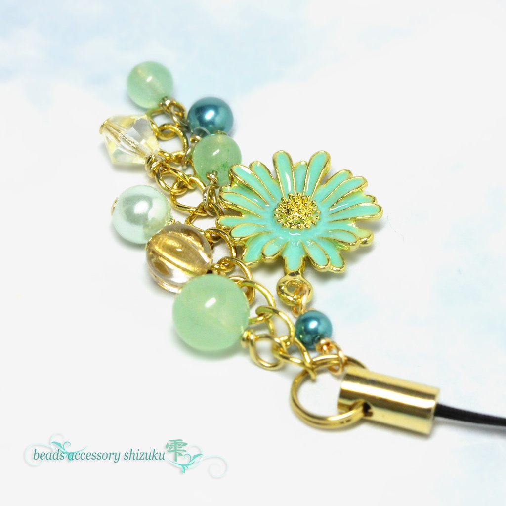 デイジーストラップ*グリーンカルセドニー