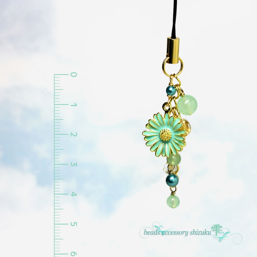 デイジーストラップ*グリーンカルセドニー