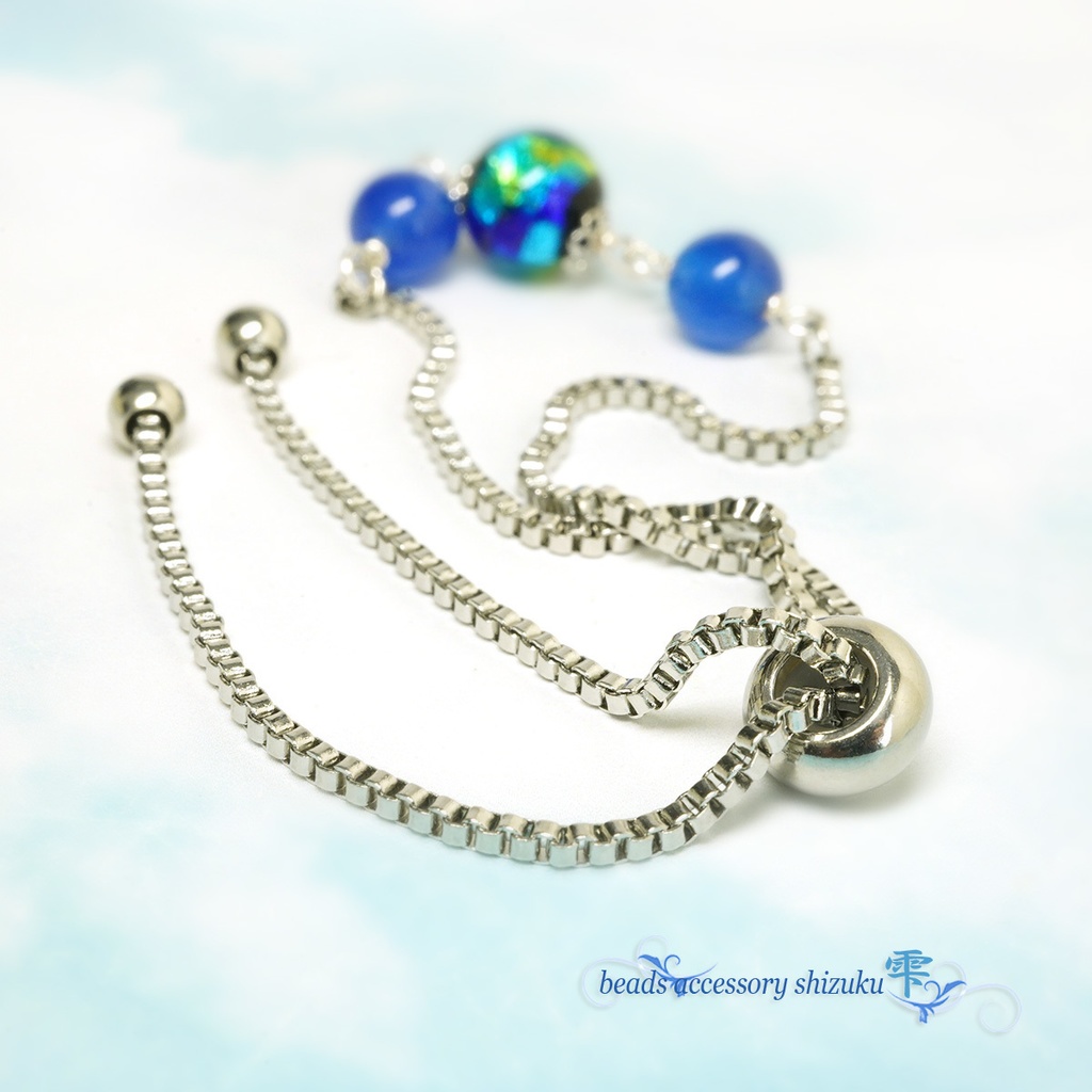 ホタル玉スライダーブレスレット*ブルーアゲート