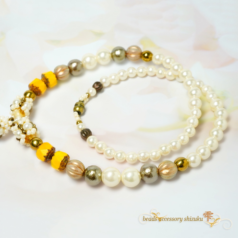 3色タッセルネックレス*Yellow