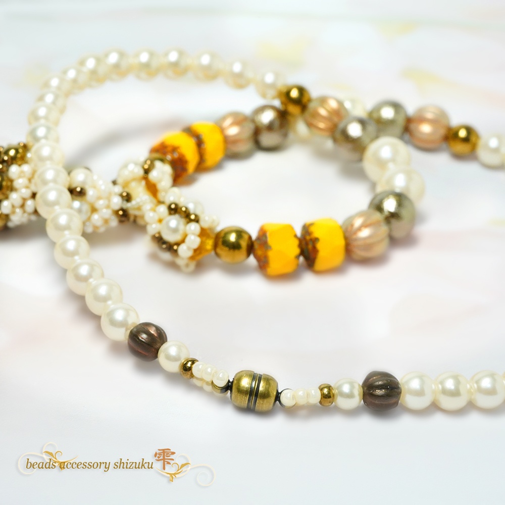 3色タッセルネックレス*Yellow