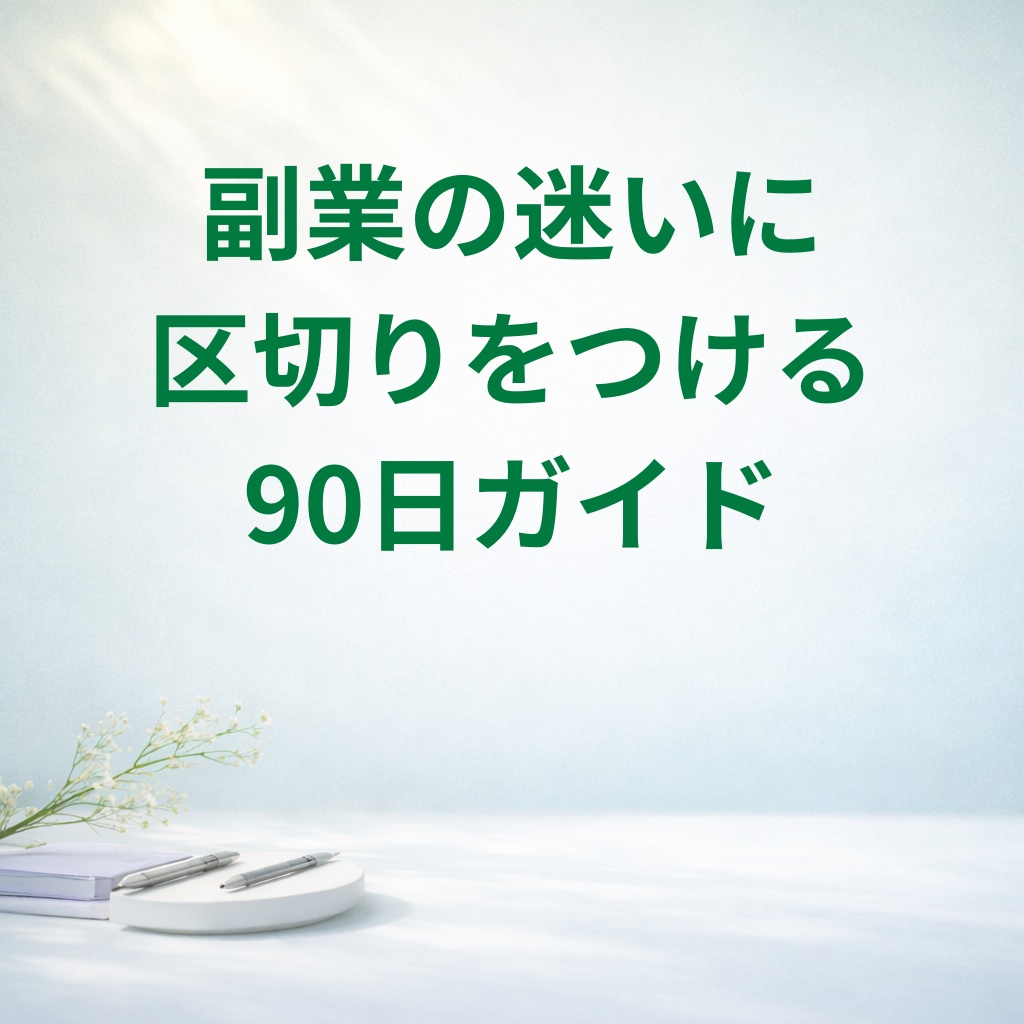 副業の迷いに区切りをつける90日ガイド ―「始める・続ける・やめる」を考えきるために―
