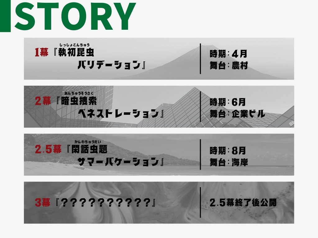 ※非公開期間中CoCシナリオ「勧善懲虫ディストラコーポレーション」