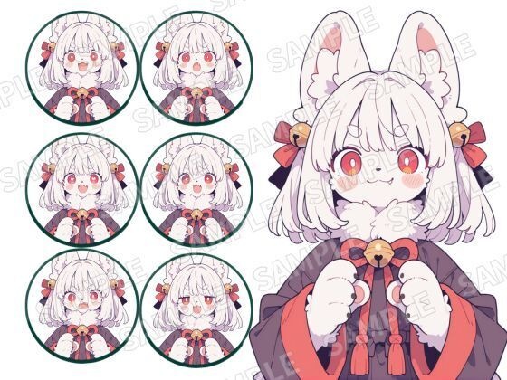 立ち絵素材_白いケモノ娘
