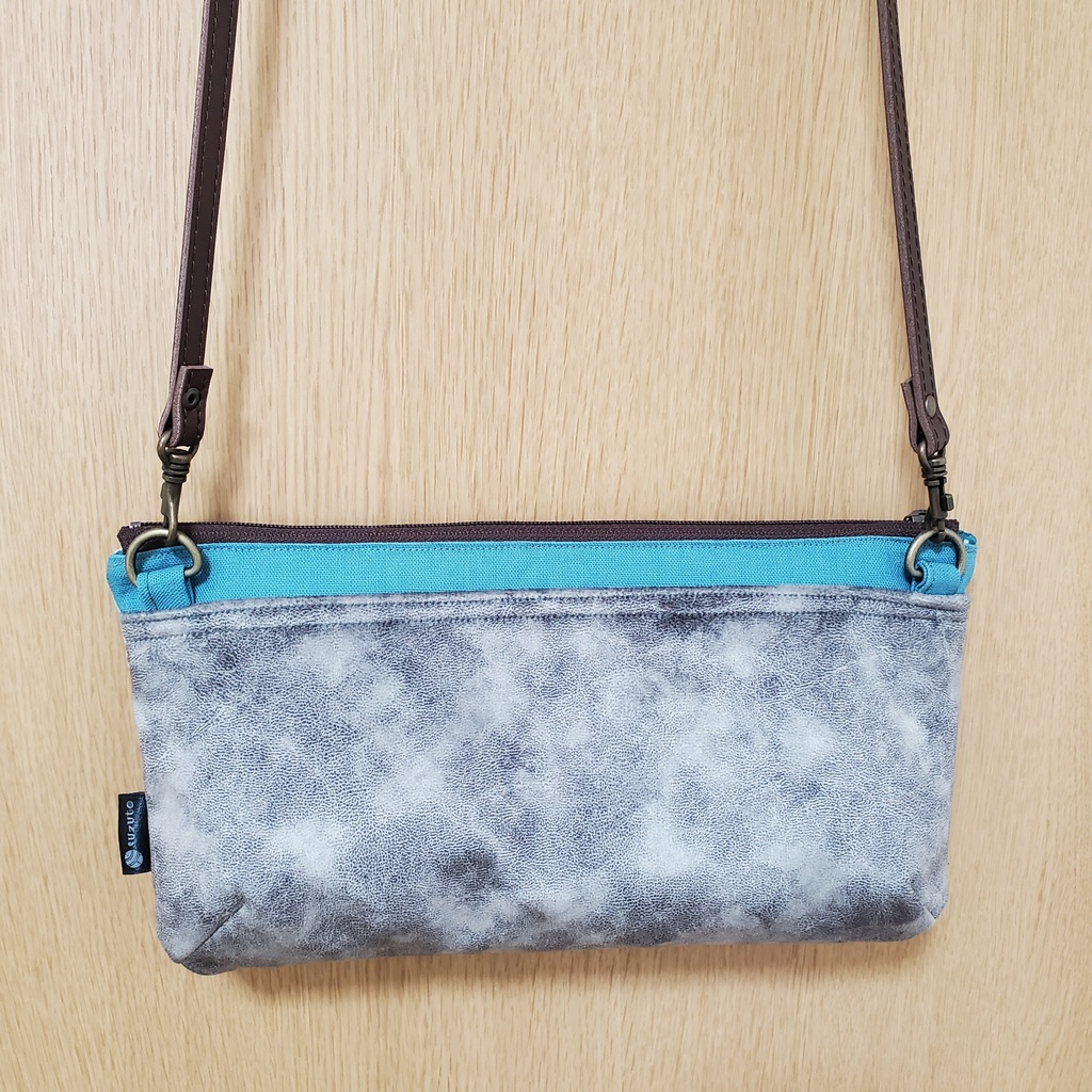 🐈25cmファスナーのポシェットにもできる2-WEYポーチ🍆🐬送料込み