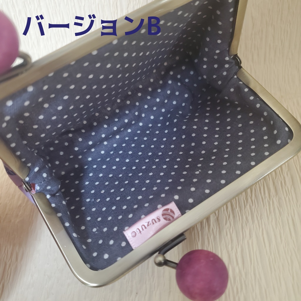 2022🌸ネコチャン柄の12cm/角型のがま口🍆🐬