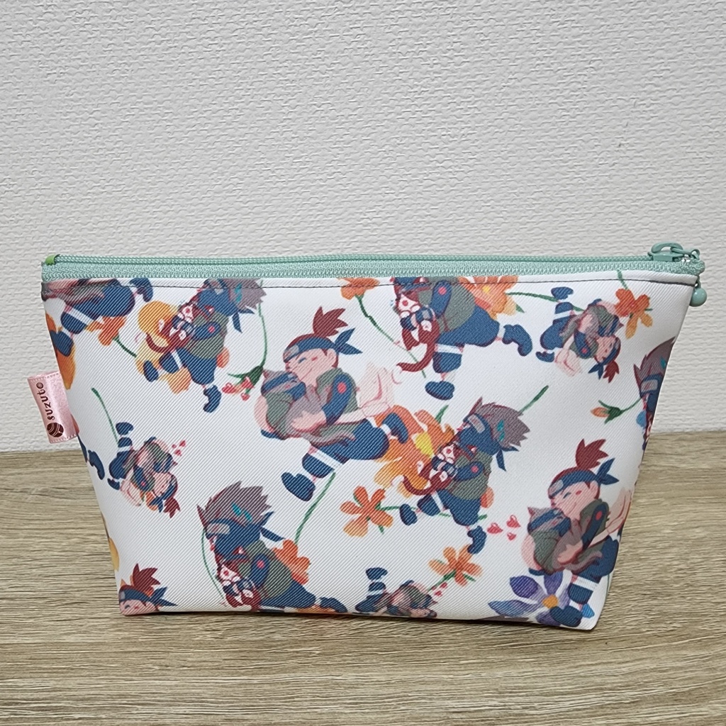 🍆🐬と🐈ちゃんの20㎝ファスナーポーチ