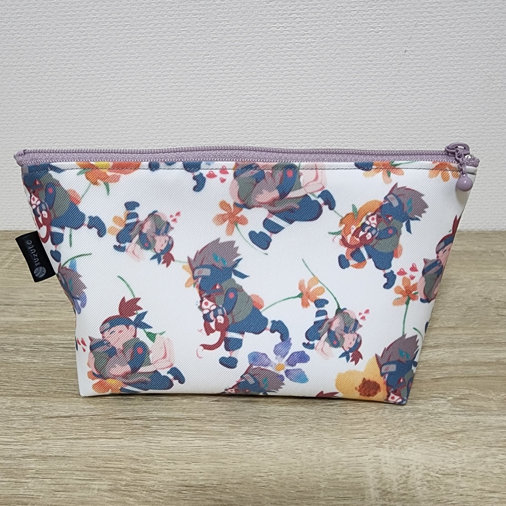 🍆🐬と🐈ちゃんの20㎝ファスナーポーチ